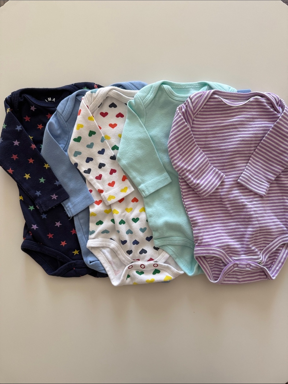 Primary Organic Long-Sleeve Baby One-Piece Bodysuits